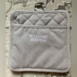Williams Sonoma Taupe Quilted Pot Holder with Silicone backing